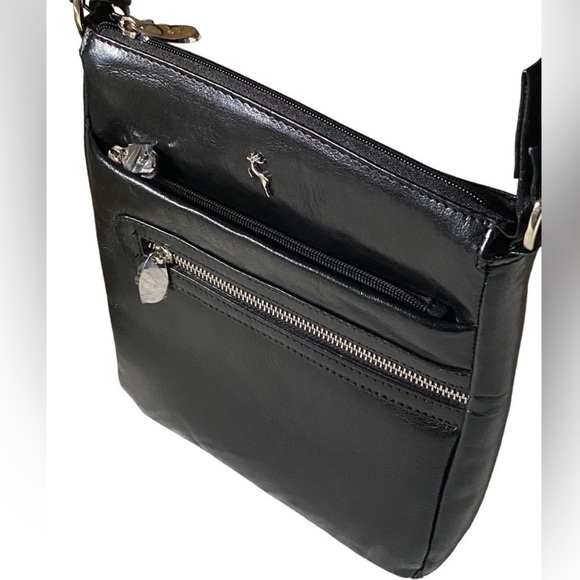 ASHWOOD Genuine Leather Crossbody Shoulder Bag NWOT 10.5” x 8” x 2” D…BLACK NWOT - Picture 13 of 14